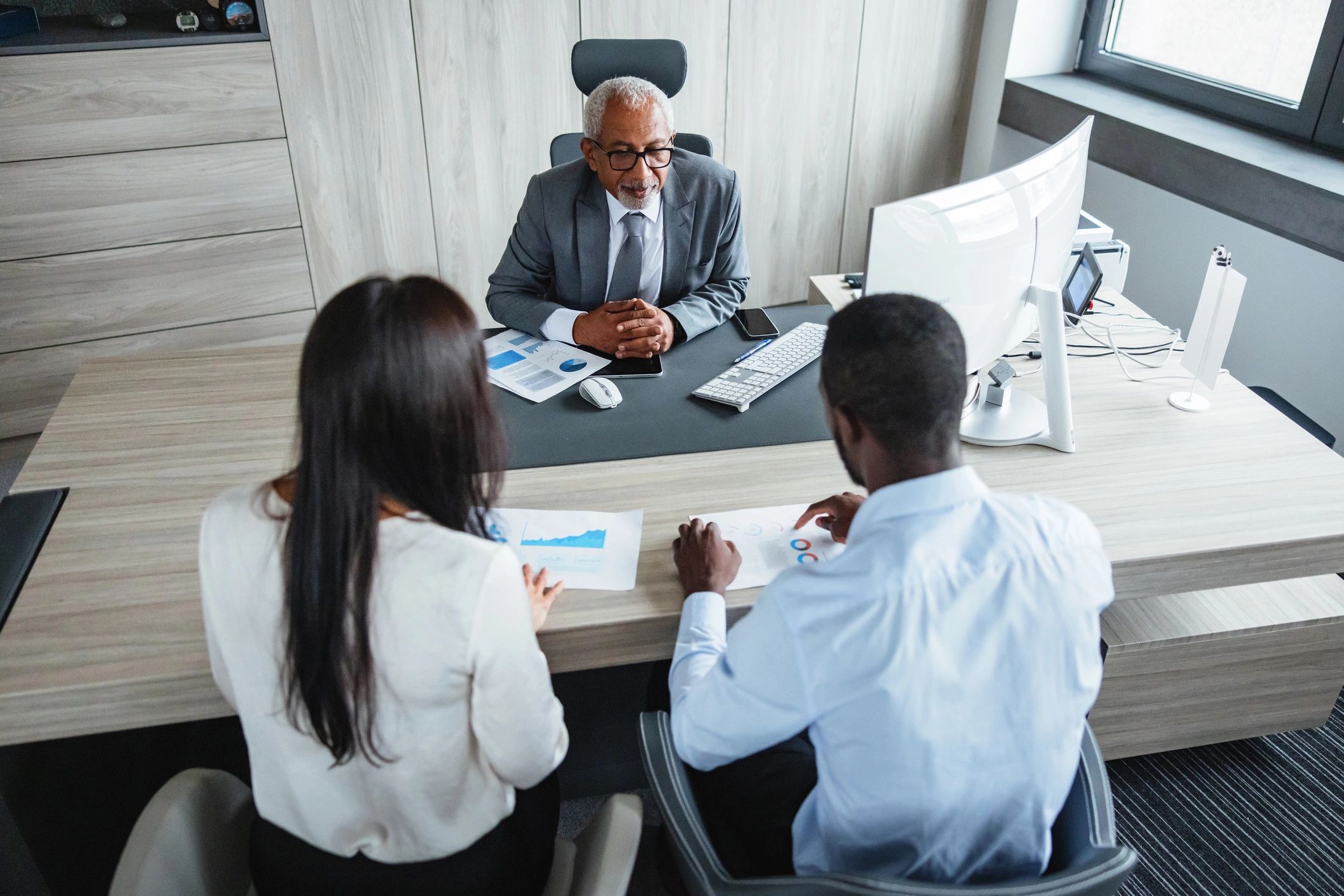 Business meeting legal consultation